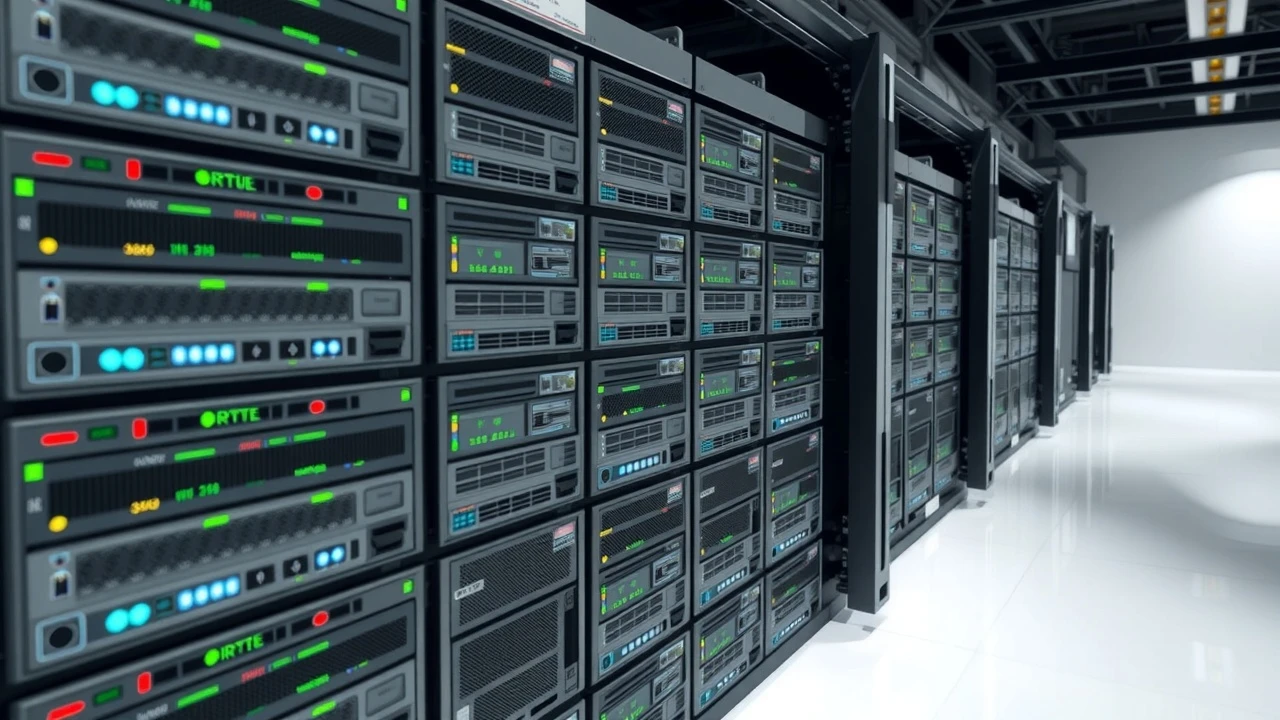 serveur virtuel privé dans un rack de serveurs