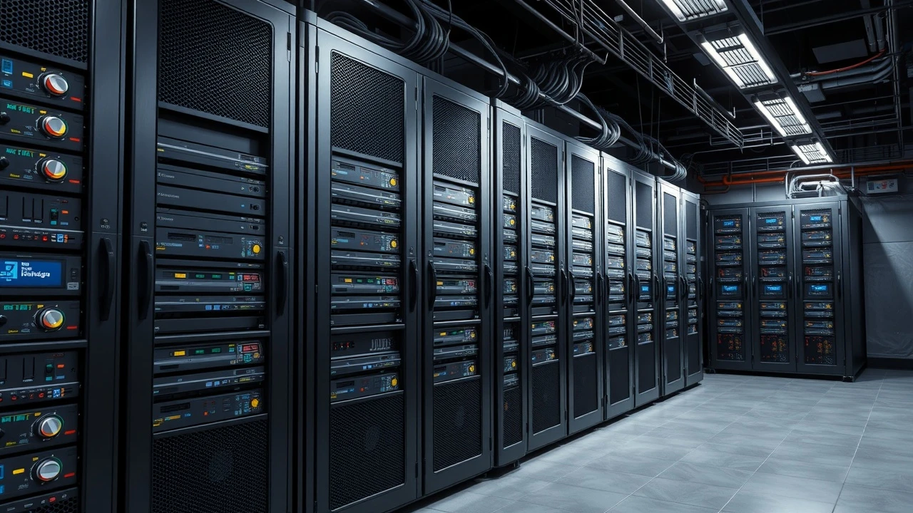 serveurs d'hébergement web dans un centre de données