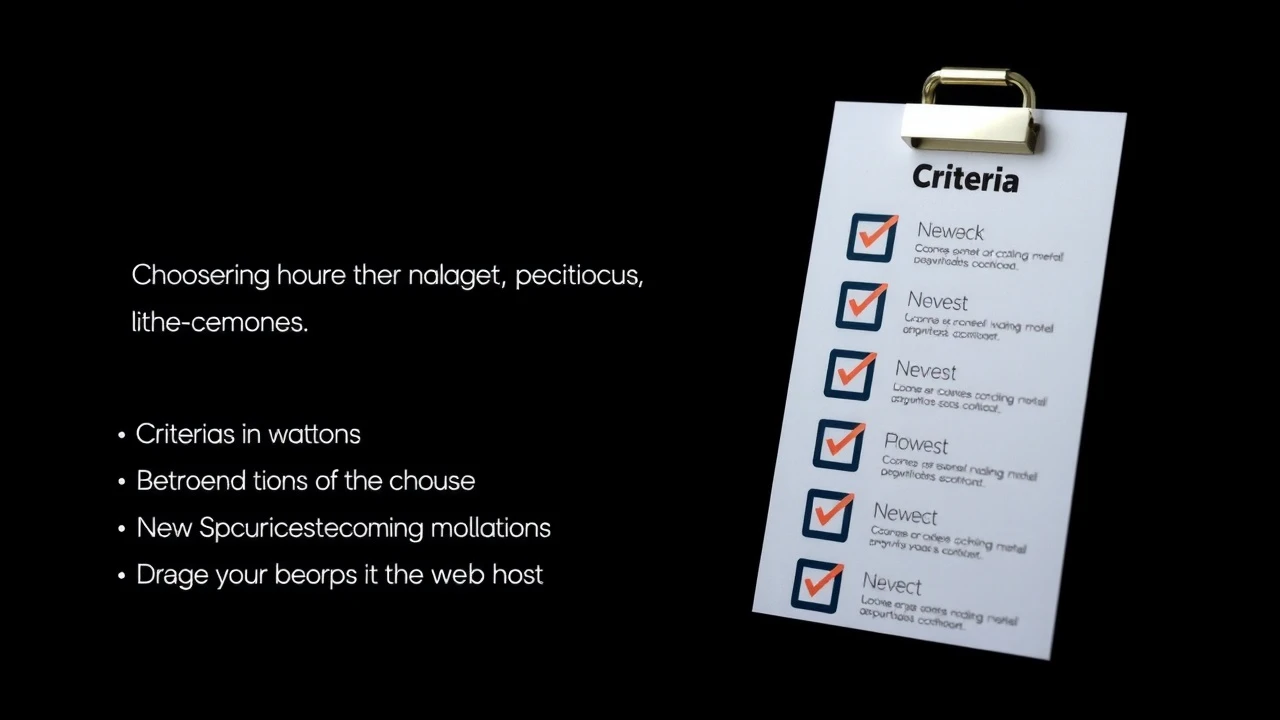 checklist pour choisir un hebergeur pour portfolio