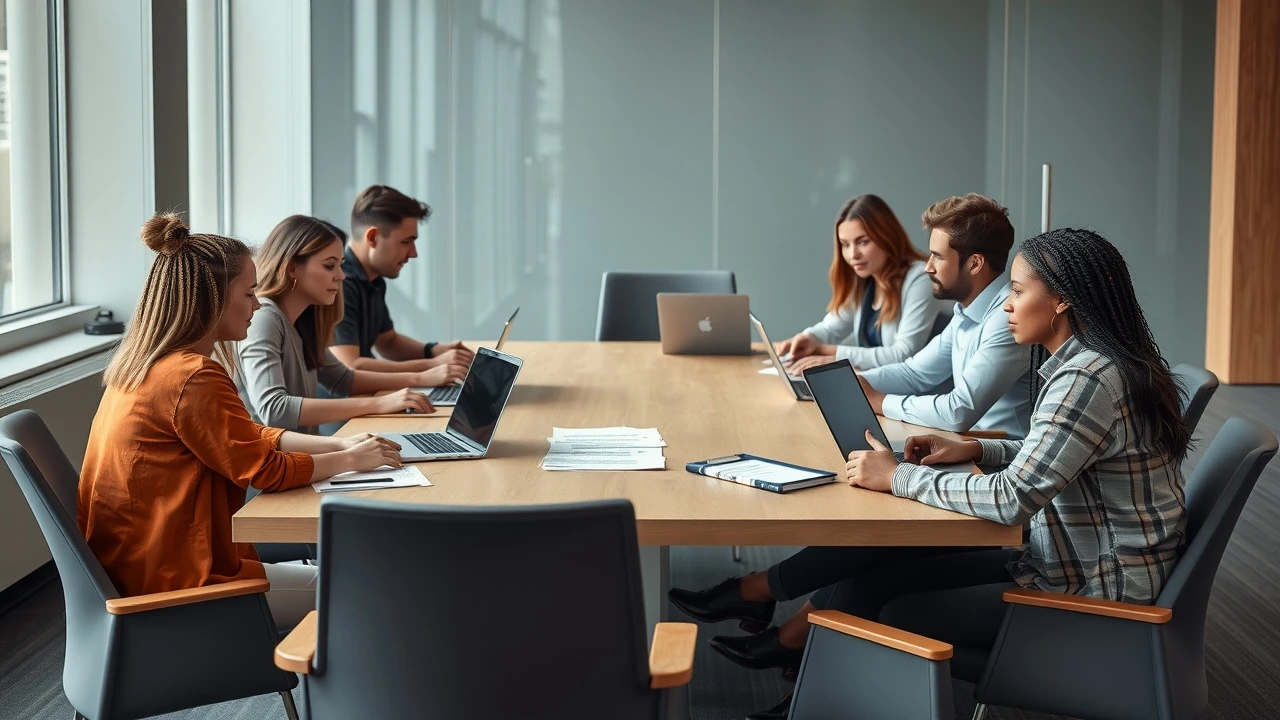 groupe de personnes discutant d'hébergement web