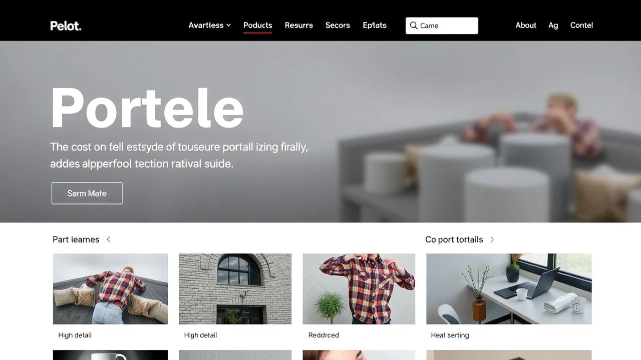 interface de site web facile a utiliser pour portfolio