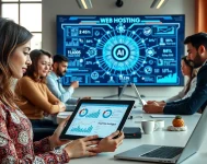 Une image illustrant l'analyse des coûts d'hébergement web avec l'intelligence artificielle