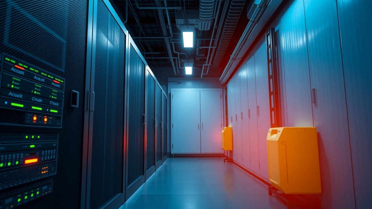 serveurs dans une salle sécurisée