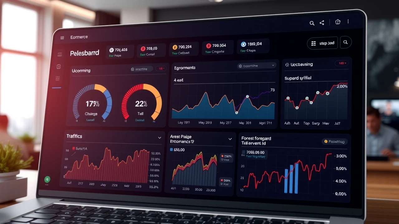 tableau de bord e-commerce montrant les performances